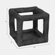 20481-04#10" Textured Open Square Object, Black