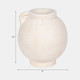 20488-02#10" Bulbous Jug With Handle, White