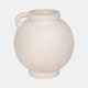 20488-03#12" Bulbous Jug With Handle, White