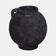 20488-04#7" Bulbous Jug With Handle, Black