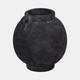 20488-04#7" Bulbous Jug With Handle, Black