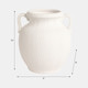 20492-01#9" Weathered Jug With Handles, White