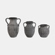 20493-02#12" Weathered Jug With Handles, Black