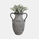20493-03#15" Weathered Jug With Handles, Black