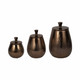 EV20519#S/3 7/9/11" Tiziano Ceramic Bronze Jars