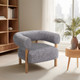 20552-01#Roundback Accent Chair W/ Wood Legs, Gray