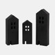 20563-02#10" Wood House Decor, Black