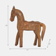 20564#12" Standing Horse With Saddle, Natural