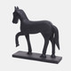20565#13" Galloping Horse On Base, Black