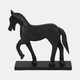 20565#13" Galloping Horse On Base, Black