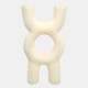 20538#15" Open Cut-out Totem Object Sand Glaze, Ivory