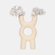 20538#15" Open Cut-out Totem Object Sand Glaze, Ivory