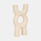 20538#15" Open Cut-out Totem Object Sand Glaze, Ivory