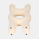 20538#15" Open Cut-out Totem Object Sand Glaze, Ivory
