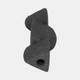 20540-03#9" Stacked Objects Taper Holder Sand Glaze, Black