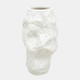 20548-01#11" Jagged Textured Vase, White