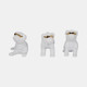 20567#S/3 7" Pugs With Sunglasses, White