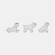 20567#S/3 7" Pugs With Sunglasses, White