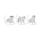 20567#S/3 7" Pugs With Sunglasses, White