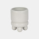 20568-01#7" Knobby Footed Planter, White