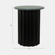 20579-02#20" Large Ribbed Accent Table Marble Top, Blk/grn