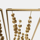 20593#S/2 32" Small Blooms Metal Wall Panels, Gold