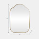 20596#25x37 Arch Top Mirror, Gold