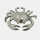 17834-01#Metal, 7" Crab Deco Silver