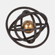 20613-02#10" Armillary Orb, Black/gold