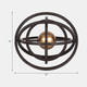 20613-02#10" Armillary Orb, Black/gold