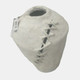20654-02#15" Stitched Paper Mache Round Vase, White