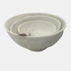 20656#S/3 14/18/22" Paper Mache Bowls, White