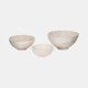 20656#S/3 14/18/22" Paper Mache Bowls, White