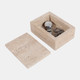 20702-02#7" Travertine Box, Tan