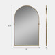 20713#24x38 Arch Mirror With 4 Knobs, Gold