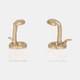 20723#S/2 7" Snake Bookends, Gold