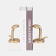 20723#S/2 7" Snake Bookends, Gold