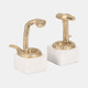 20723#S/2 7" Snake Bookends, Gold
