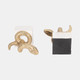 20723#S/2 7" Snake Bookends, Gold
