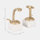 20723#S/2 7" Snake Bookends, Gold