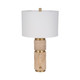 EV51294#26" Knox Travertine Table Lamp, Gold/ivory