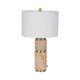 EV51294#26" Knox Travertine Table Lamp, Gold/ivory