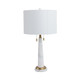 EV51298#28" Amaya Marble Table Lamp, White