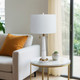 EV51298#28" Amaya Marble Table Lamp, White