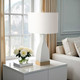 EV51299#28" Fergana Glass Table Lamp, Clear/white