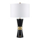 EV51302#27" Elgon Marble Table Lamp, Black/white