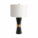 EV51302#27" Elgon Marble Table Lamp, Black/white