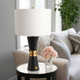EV51302#27" Elgon Marble Table Lamp, Black/white