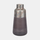 20730-03#17" 2-tone Glass Vase, Grey Multi