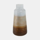 20730-06#17" Gold Ombre Glass Vase, White/gold